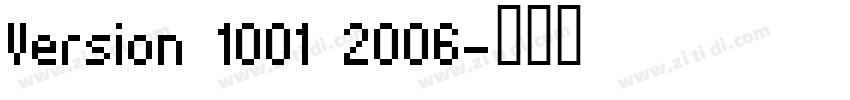 Version 1001 2006字体转换